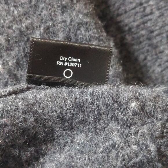 Jenni Kayne Charcoal Gray Marina Pullover Sweater Merino Wool Cashmere Blend - M - Picture 8 of 9